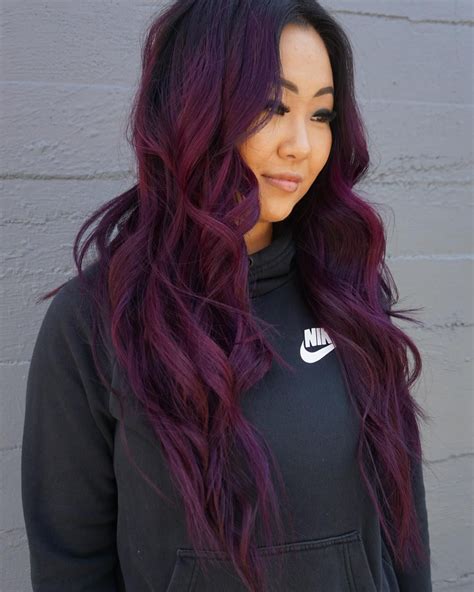 plum black hair dye